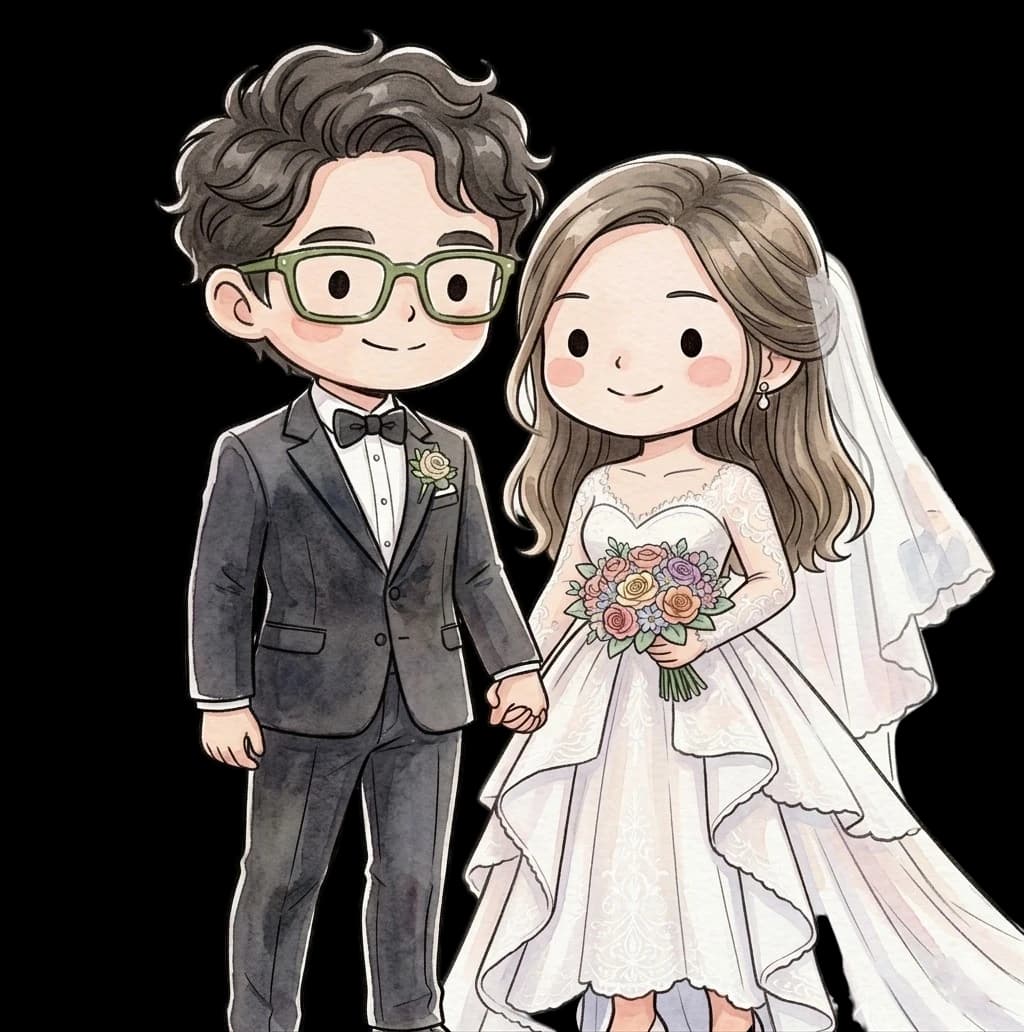 Illustration of Andrea and Isaac