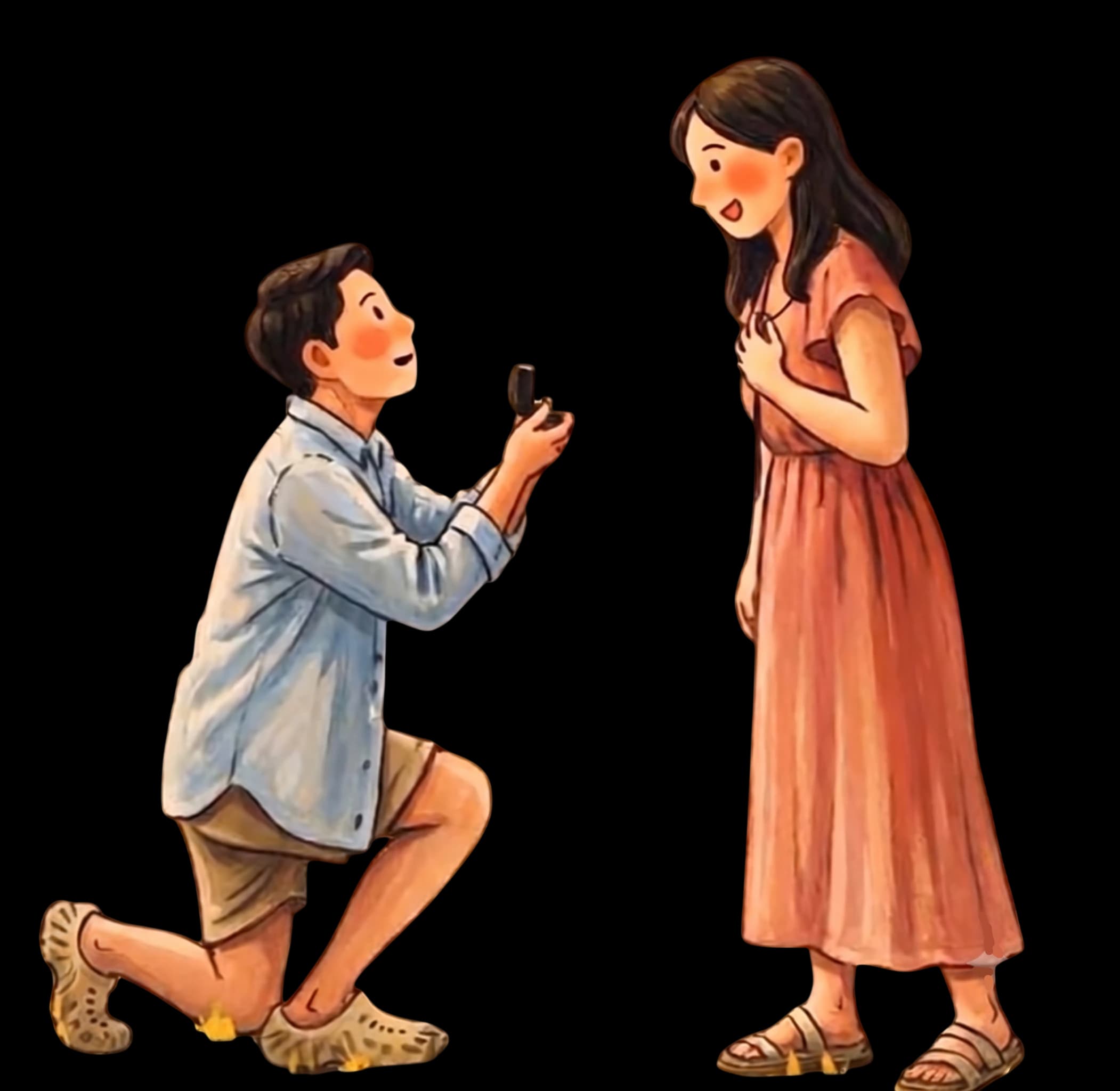 Isaac proposing to Andrea